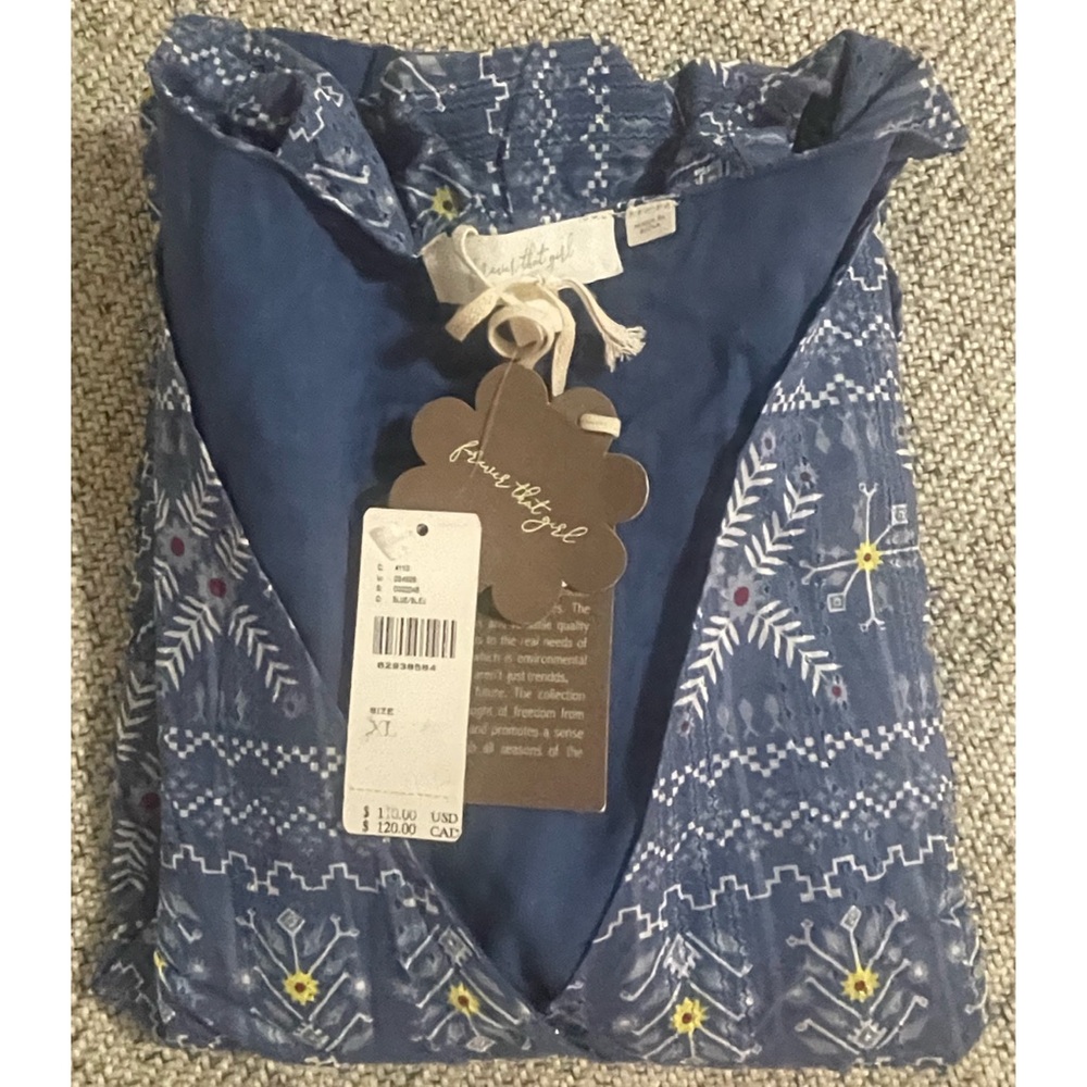 Anthropologie Forever That Girl Embroidered Smocked Blouse NWT Size XL - Picture 12 of 15